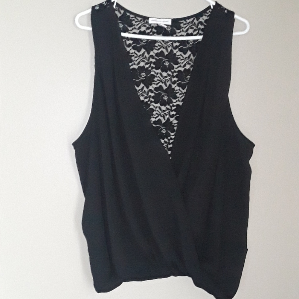 Ambiance Apparel Lace Back Dressy Tank